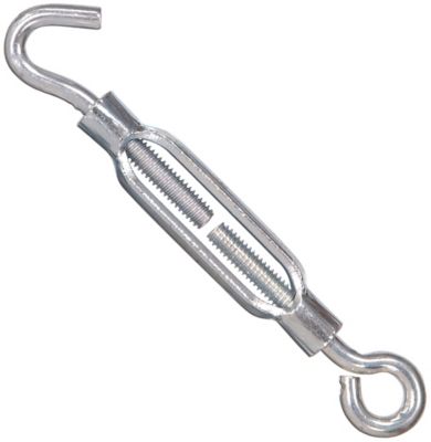 Hillman Hardware Essentials Hook and Eye Turnbuckle Zinc (5/16in.-18 x 8-7/8in.), 321922