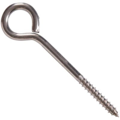 Hillman Hardware Essentials 1/4 in. x 3-3/4 in. Stainless Steel Fg Lag Screw Eye Bolt