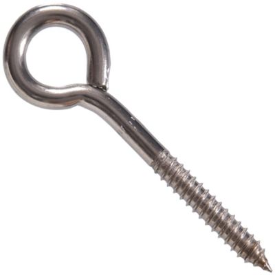 Hillman Hardware Essentials 3/8 in. x 4-1/2 in. Stainless Steel Fg Lag Screw Eye Bolt