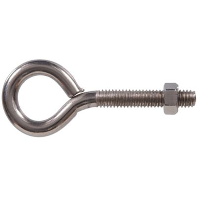 Hillman Hardware Essentials 5/16 in.-18 x 3.25 in. Stainless Steel Fg Eye Bolt with Nut