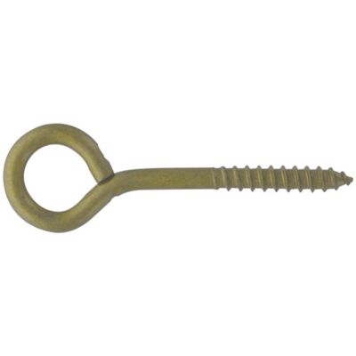 Hillman Hardware Essentials 1/4 in. x 3 in. Gold Fg Lag Eye Bolt