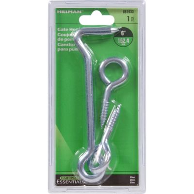 Image showing  Hardware Essentials 6 in. Cd-Gate Hook & Eyes, Zinc