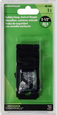 Image showing  3-1/2 in. Safety Hasp with Swivel, Black