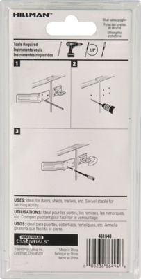 Image showing  3-1/2 in. Safety Hasp with Swivel, Black