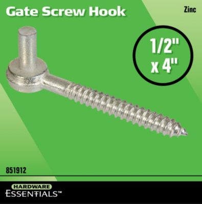 Image showing 5 th Hillman 1/2 in. x 4 in. Gate Screw Hook, Zinc
