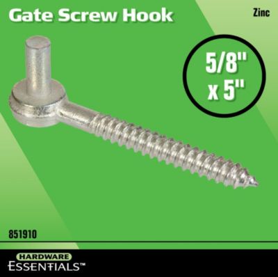 Image showing  5/8 in. x 5 in. Gate Screw Hook, Zinc