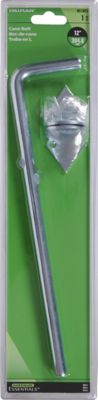 Hillman Hardware Essentials 1/2 in. x 12 in. Non-Adjustable Cane Bolt, Zinc