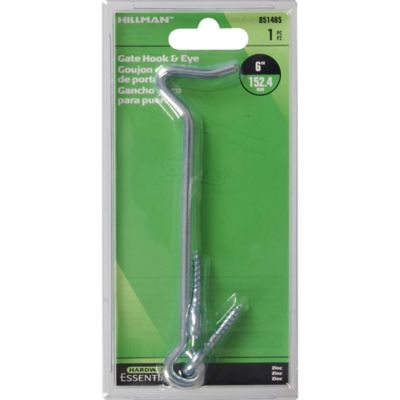 Image showing  Hardware Essentials 6 in. Cd-Gate Hook & Eye, Zinc