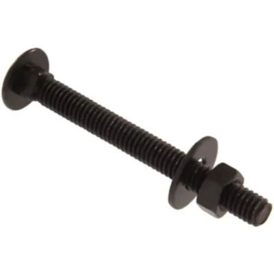 Image showing  Hardware Essentials 5/16 in. x 3 in. Gate Carriage Bolt, Black, 3-Pack