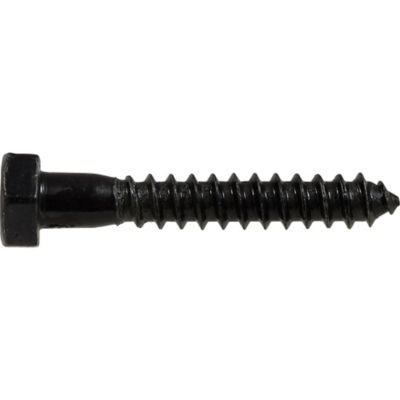 Image showing  Hardware Essentials 5/16 in. x 1-1/2 in. Cd-Lag Screws, Black, 6 pc.