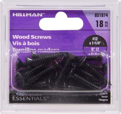 Hillman Hardware Essentials Cd-Wood Screw 12X1-1/4 Black