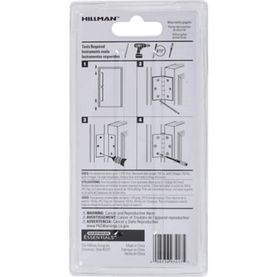 Image showing  Hardware Essentials 3 in. Cd-Hinge-Square Fm, Black