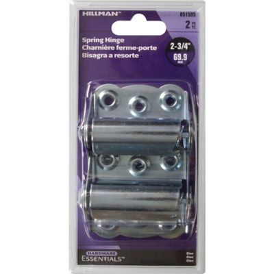 Image showing  Hardware Essentials 2-3/4 in. Cd-Spring Door Hinge, Zinc, 2-Pack