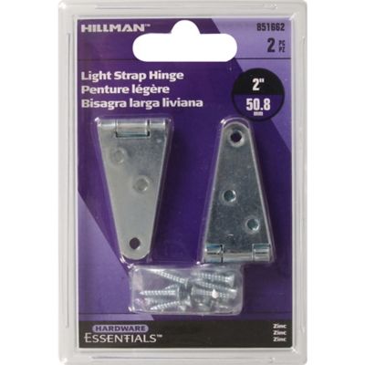Image showing  2 in. Cd-Light Strap Hinge, Zinc, 2 pc.