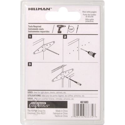 Image showing  2 in. Cd-Light Strap Hinge, Zinc, 2 pc.