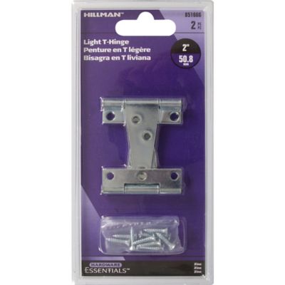 Image showing  2 in. Cd-Light T-Hinge, Zinc, 2 pc.