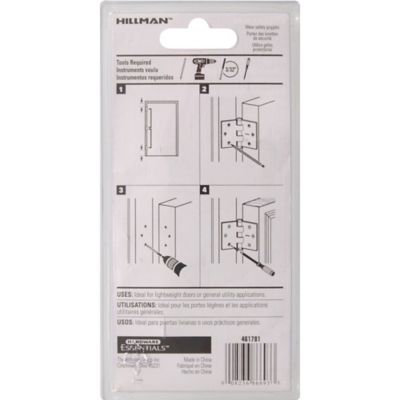 Image showing  Hardware Essentials 3-1/2 in. Cd-General Purpose Hinge, Zinc, 2-Pack