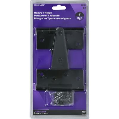 Image showing  Hardware Essentials 6 in. Heavy Duty T-Hinge, Black