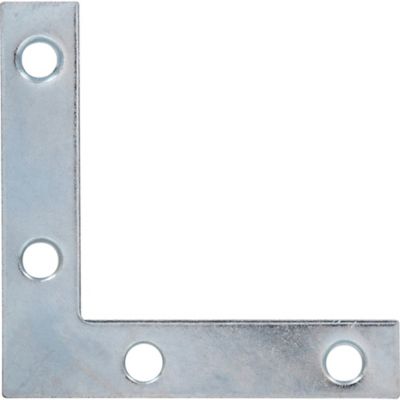 Image showing  Hardware Essentials 2-1/2 in. x 1/2 in. Cd-Flat Corner Irons, Zinc, 4-Pack