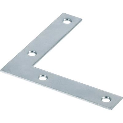 Hillman Hardware Essentials Cd-Flt Corner Irn 4X3/4 Zinc