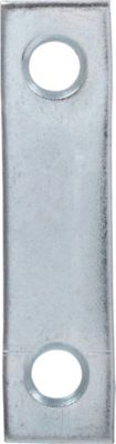 Image showing  Hardware Essentials 2 in. x 1/2 in. Mending Plate, Zinc, 4-Pack