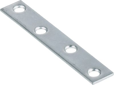 Image showing  Hardware Essentials 4 in. x 5/8 in. Mending Plate, Zinc, 4-Pack