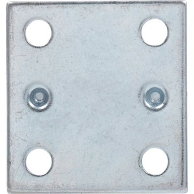 Image showing  Hardware Essentials 1-1/2 in. x 1-3/8 in. Mending Plate, Zinc, 4-Pack