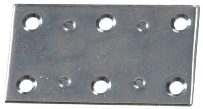 Image showing  Hardware Essentials 2-1/2 in. x 1-3/8 in. Mending Plate, Zinc, 4-Pack