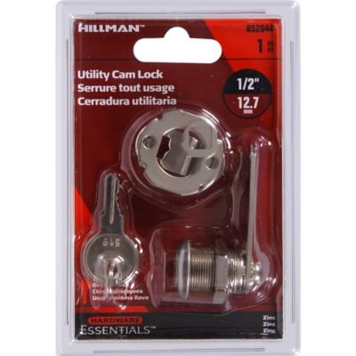 Image showing  Hardware Essentials Chrome Cd-Ka Keyed Door and Utility Cam Door Lock, 1/2 in., Keyed Alike