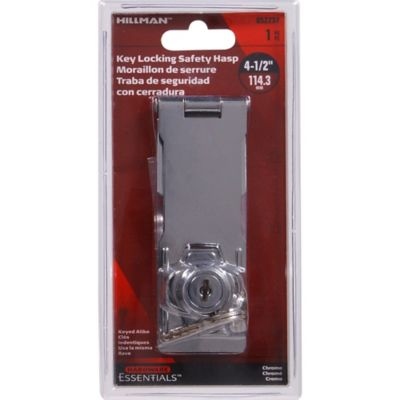 Image showing  Hardware Essentials Chrome Cd-Ka Key Safety Hasp, 4-1/2 in.