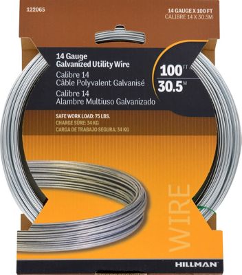 Hillman Solid Wire Galvanized (#14 x 100') -75lb