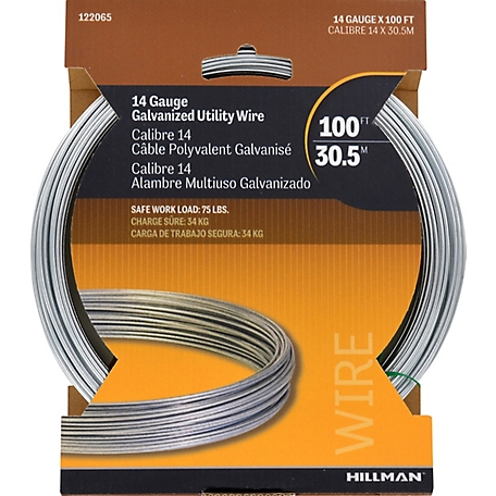 Hillman Solid Wire Galvanized (#14 x 100') -75lb