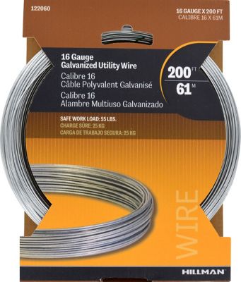 Hillman Solid Wire Galvanized (#16 x 200') -200 ft.