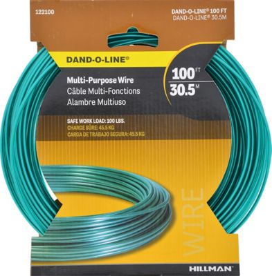 Hillman Dand-O-Line Fiber Core Green Clothesline Wire (100') 100lb