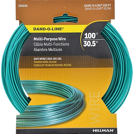 Hillman Dand-O-Line Fiber Core Green Clothesline Wire (100') 100lb