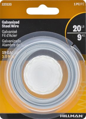 Hillman 20 lb. Hobby Wire, #19 x 50 ft., Galvanized