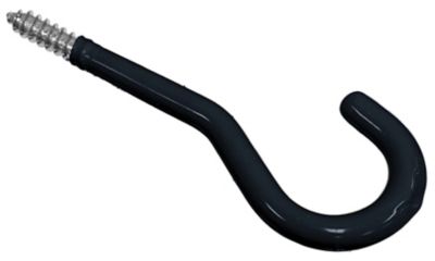 Hillman All Purpose Hook Black Vinyl 20 Pack