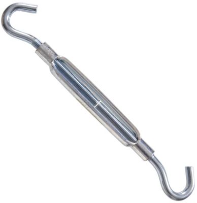 Hillman Hardware Essentials Hook and Hook Turnbuckle Zinc (1/2in.-13 x 19-1/2in.), 321928