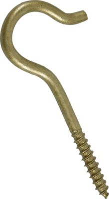 Hillman 35 lb. #6 x 3-3/8 in. Durasteel Ceiling Hook, Gold, Flagged