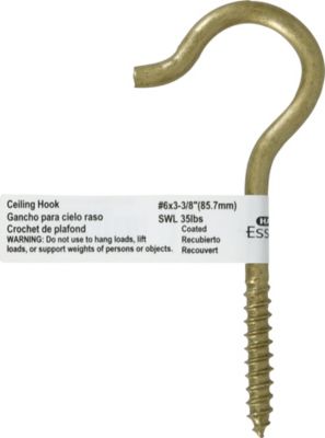 Image showing  35 lb. #6 x 3-3/8 in. Durasteel Ceiling Hook, Gold, Flagged