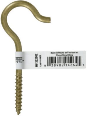 Image showing  35 lb. #6 x 3-3/8 in. Durasteel Ceiling Hook, Gold, Flagged