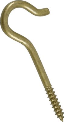 Hillman 60 lb. #4 x 3-7/8 in. Durasteel Ceiling Hook, Gold, Flagged