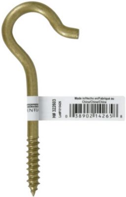 Image showing  60 lb. #4 x 3-7/8 in. Durasteel Ceiling Hook, Gold, Flagged