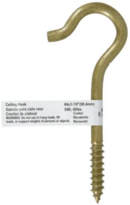 Image showing  60 lb. #4 x 3-7/8 in. Durasteel Ceiling Hook, Gold, Flagged