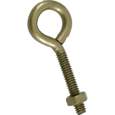 Hillman Hardware Essentials 1/4 in.-20 x 2.5 in. Gold Fg Eye Bolt with Nut