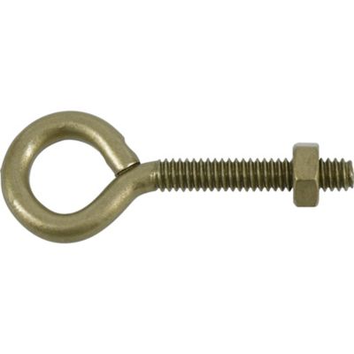 Image showing  Hardware Essentials 1/4 in.-20 x 2.5 in. Gold Fg Eye Bolt with Nut