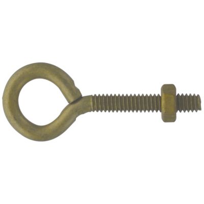 Hillman Hardware Essentials 1/4 in.-20 x 3 in. Gold Fg Eye Bolt with Nut