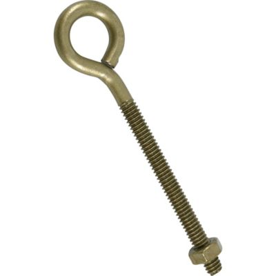Hillman Hardware Essentials 1/4 in.-20 x 4 in. Gold Fg Eye Bolt with Nut