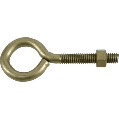 Image showing  Hardware Essentials 3/8 in.-16 x 4 in. Gold Fg Eye Bolt with Nut