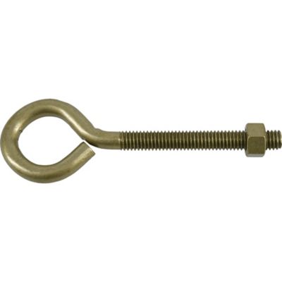 Image showing  Hardware Essentials 3/8 in.-16 x 5 in. Gold Fg Eye Bolt with Nut